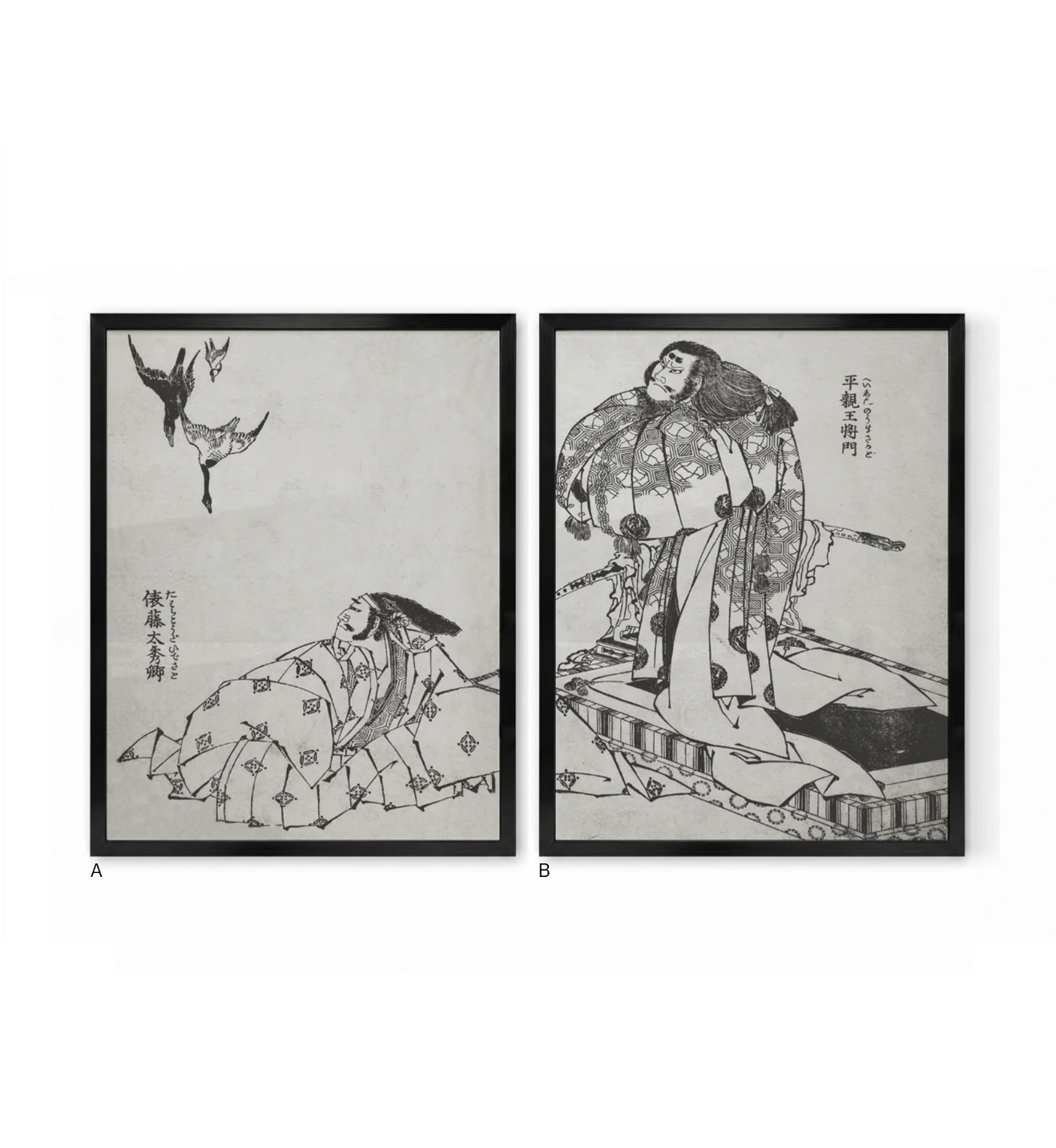 Taira no Masakado Causing Geese to Fall from the Sky with a Glance B / Katsushika Hokusai