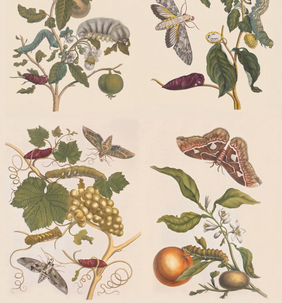 Caterpillar metamorphosis / Maria Sibylla Merian