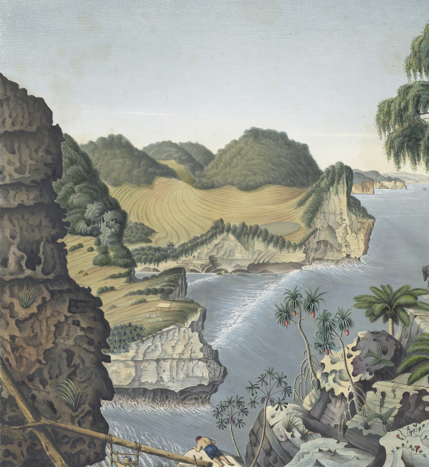 Zuidkust van Java, ten oosten van Rankop / Franz Wilhelm Junghuhn