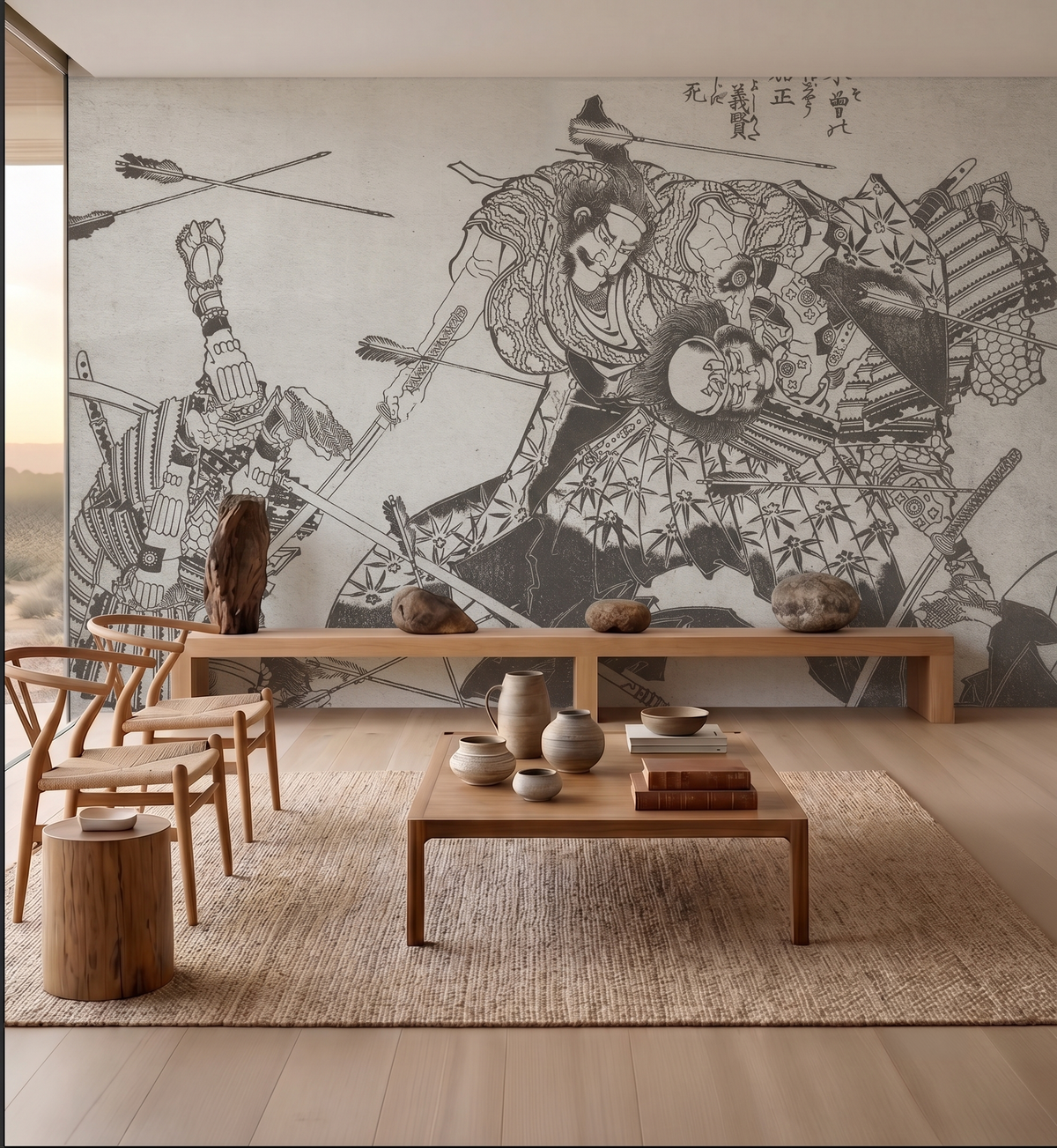 Japanese Samurai Fighting to the Death / Katsushika Hokusai