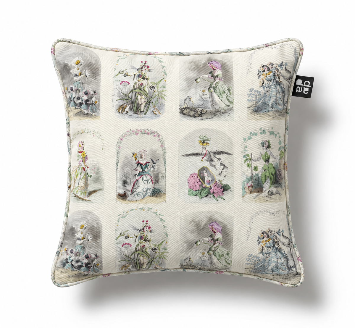 Les Fleurs Animées / J.J. Grandville – Cojín 45 x 45