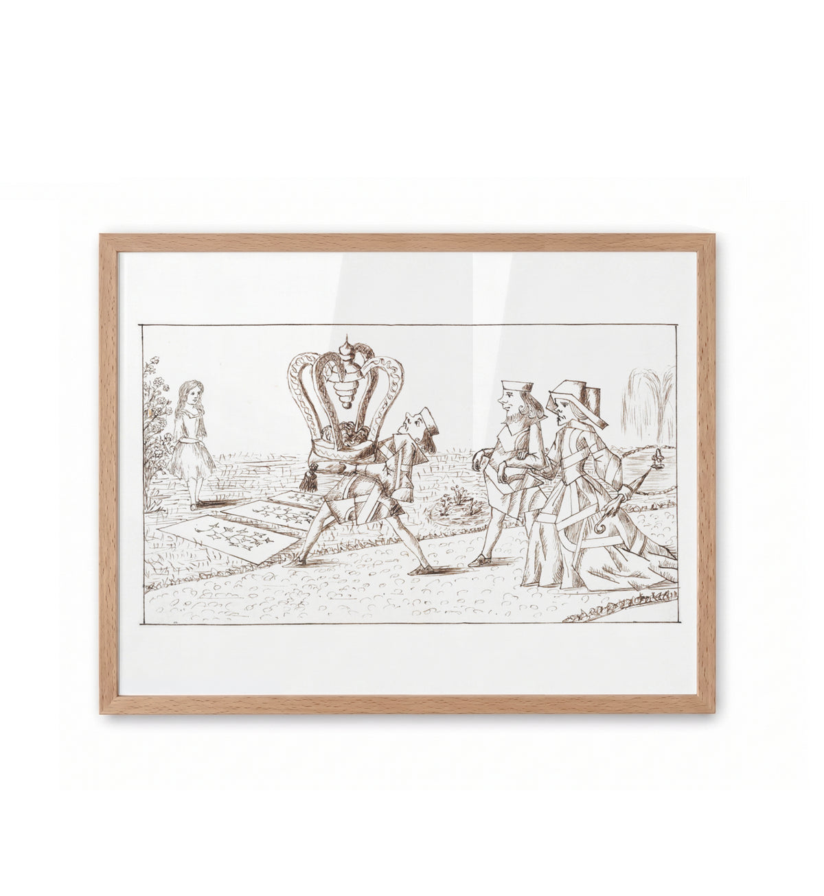 The King and Queen of Hearts Entering The Garden / Lewis Carroll
